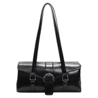 PU Leather Horizontal Square Shoulder Underarm Bag