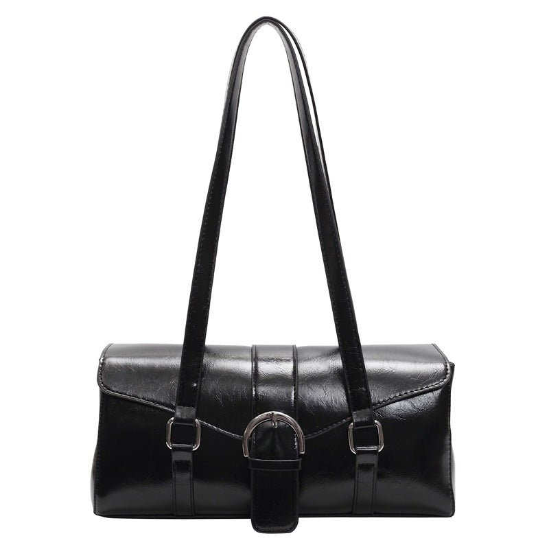 PU Leather Horizontal Square Shoulder Underarm Bag