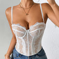 Fishbone Underwire Spaghetti Strap Camisole Top