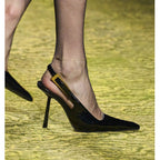 Pointed Toe Stiletto Back Strap Heeled Sandals