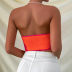 Low Cut Lace Steel Ring Fishbone Corset Top