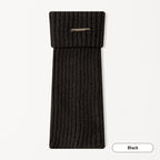 Jacquard High-Tube Vertical Stripe Cotton Socks - Black