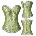 Linen Hip-Lift Strapless Corset Vest - Green