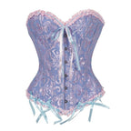 Linen Hip-Lift Strapless Corset Vest - Purple