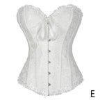 Linen Hip-Lift Strapless Corset Vest - White
