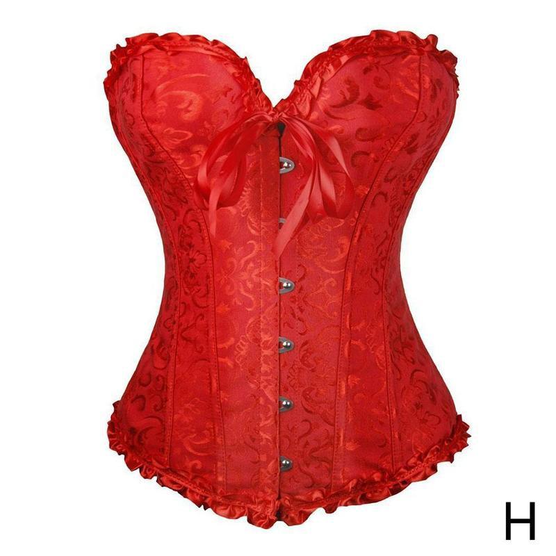 Linen Hip-Lift Strapless Corset Vest - Red