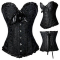 Linen Hip-Lift Strapless Corset Vest - Black