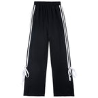 Cotton High Waist Wide Leg Casual Pants
