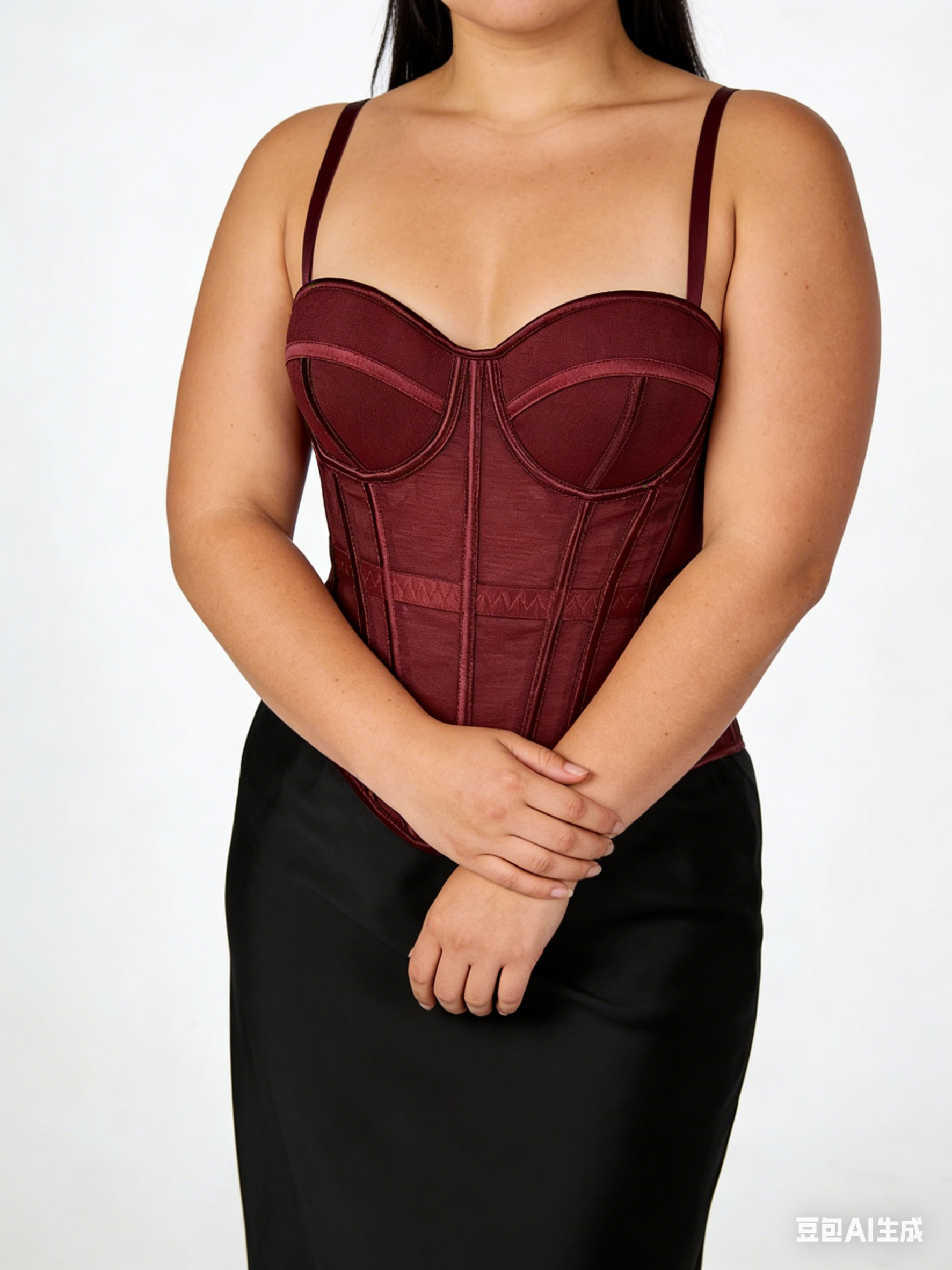Fishbone Corset Mesh Camisole with Chest Pad