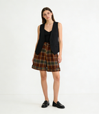 High-Waist Wide-Leg Cotton Cropped Pants - Printed