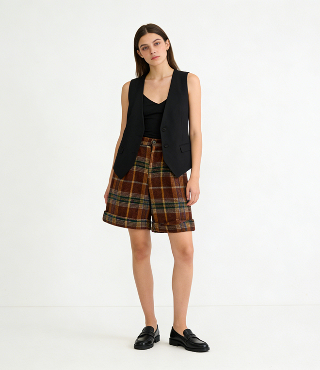High-Waist Wide-Leg Cotton Cropped Pants - Printed