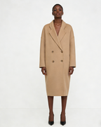 Premium Slim Wool-Blend Short Coat - Camel
