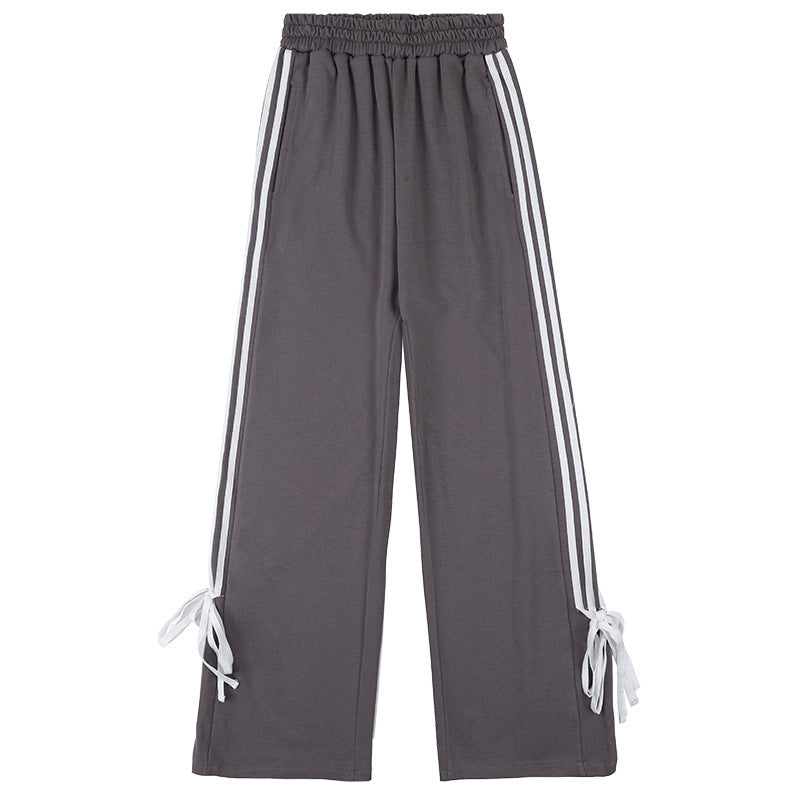 Cotton High Waist Wide Leg Casual Pants