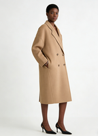 Premium Slim Wool-Blend Short Coat - Camel