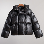 Oversized Puffer Bread Coat Cotton-Padded Jacket - Black