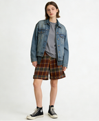 High-Waist Wide-Leg Cotton Cropped Pants - Printed