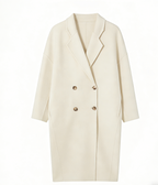 Premium Slim Wool-Blend Short Coat - Apricot