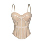 Fishbone Corset Mesh Camisole with Chest Pad