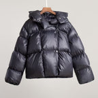 Oversized Puffer Bread Coat Cotton-Padded Jacket - Dark Gray