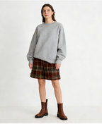 High-Waist Wide-Leg Cotton Cropped Pants - Printed
