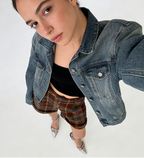 High-Waist Wide-Leg Cotton Cropped Pants - Printed