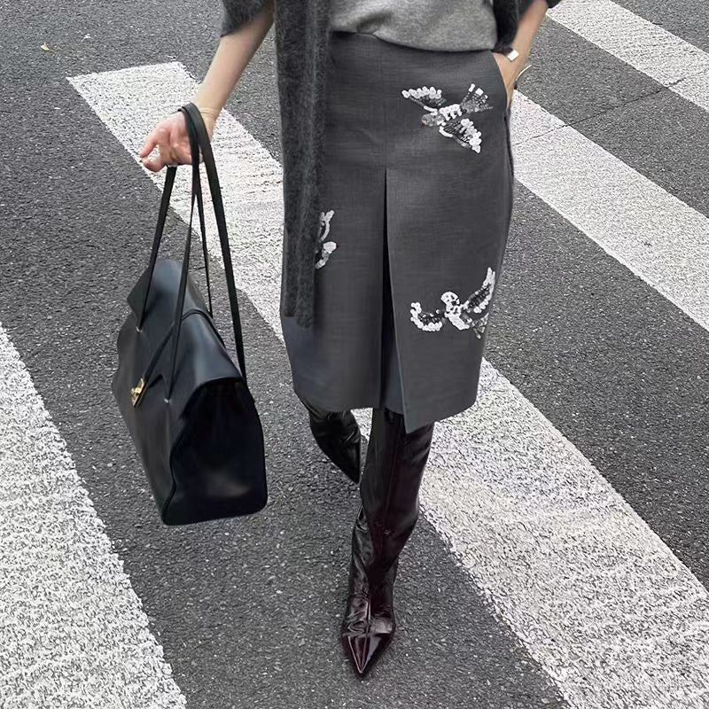 British Style Pointed Toe Mid-Heel Knee-High Boots