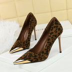 Suede Stiletto Pointed Toe High Heel Pumps