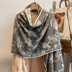 Tie-Dye Faux Cashmere Mid-Length Fashion Scarf