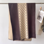 Tie-Dye Contrast Color Faux Cashmere Scarf Shawl
