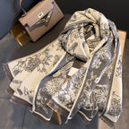 Tie-Dye Faux Cashmere Mid-Length Fashion Scarf