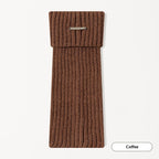 Jacquard High-Tube Vertical Stripe Cotton Socks - Coffee