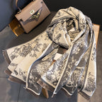 Tie-Dye Faux Cashmere Mid-Length Fashion Scarf