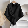 Solid Color Thickened Knit Triangle Shawl Scarf