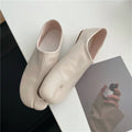Retro Split Toe Tabi Flat Shoes Microfiber Pumps