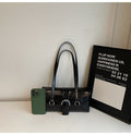 PU Leather Horizontal Square Shoulder Underarm Bag