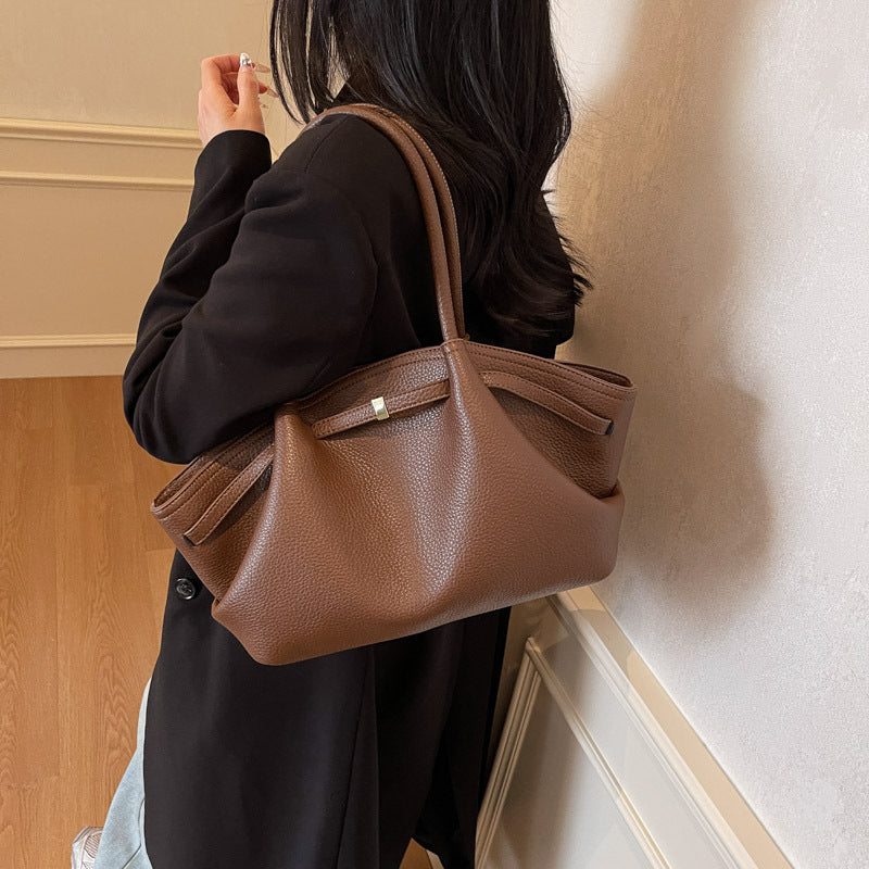 Large Capacity PU Leather Shoulder Underarm Bag