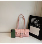 PU Leather Horizontal Square Shoulder Underarm Bag