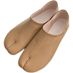 Retro Split Toe Tabi Flat Shoes Microfiber Pumps