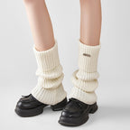 Jacquard High-Tube Vertical Stripe Cotton Socks - while