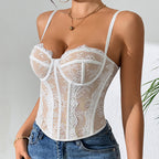 Fishbone Underwire Spaghetti Strap Camisole Top