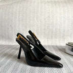 Pointed Toe Stiletto Back Strap Heeled Sandals
