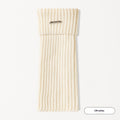 Jacquard High-Tube Vertical Stripe Cotton Socks - while