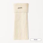 Jacquard High-Tube Vertical Stripe Cotton Socks - while