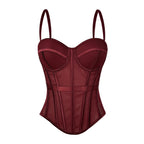 Fishbone Corset Mesh Camisole with Chest Pad