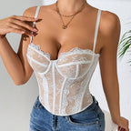 Fishbone Underwire Spaghetti Strap Camisole Top