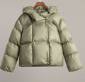 Oversized Puffer Bread Coat Cotton-Padded Jacket - Army Green