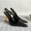 Pointed Toe Stiletto Back Strap Heeled Sandals