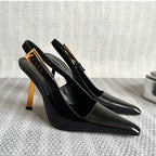 Pointed Toe Stiletto Back Strap Heeled Sandals
