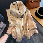 Tie-Dye Faux Cashmere Mid-Length Fashion Scarf