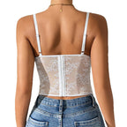 Fishbone Underwire Spaghetti Strap Camisole Top